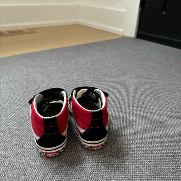 Vans Kids Red and Black Shoes - Picture 3 of 5